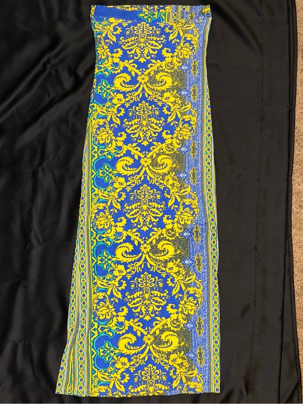 Hale Bob Blue and Yellow Printed Swim Sarong